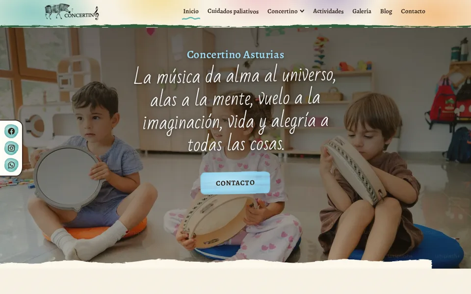 Captura de la web de Concertino Asturias